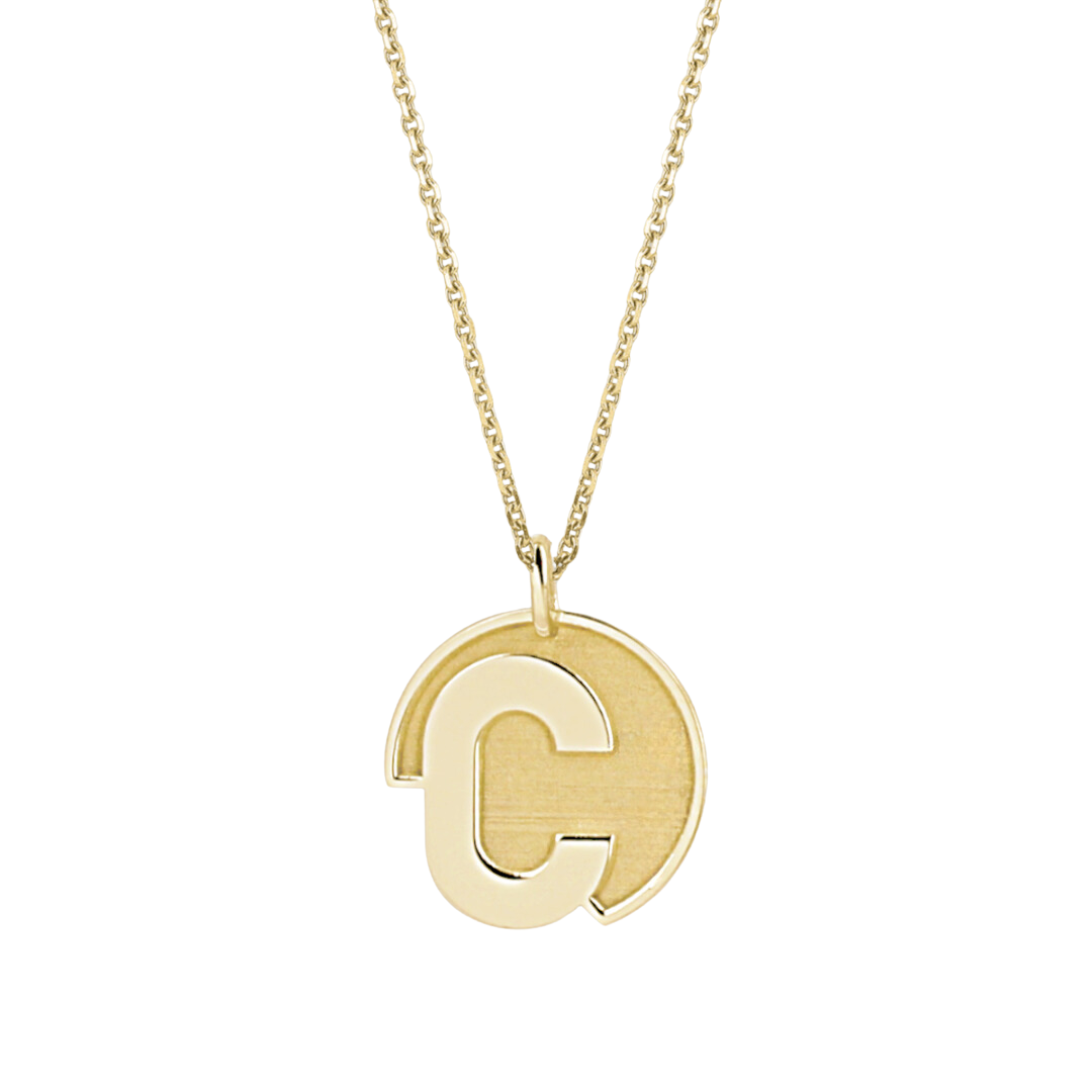 Pendentif lettre C or 18 carats OR JAUNE