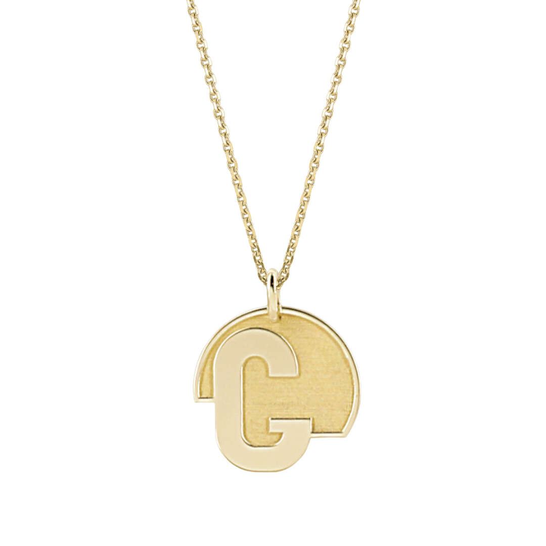 Pendentif lettre G or 18 carats OR JAUNE