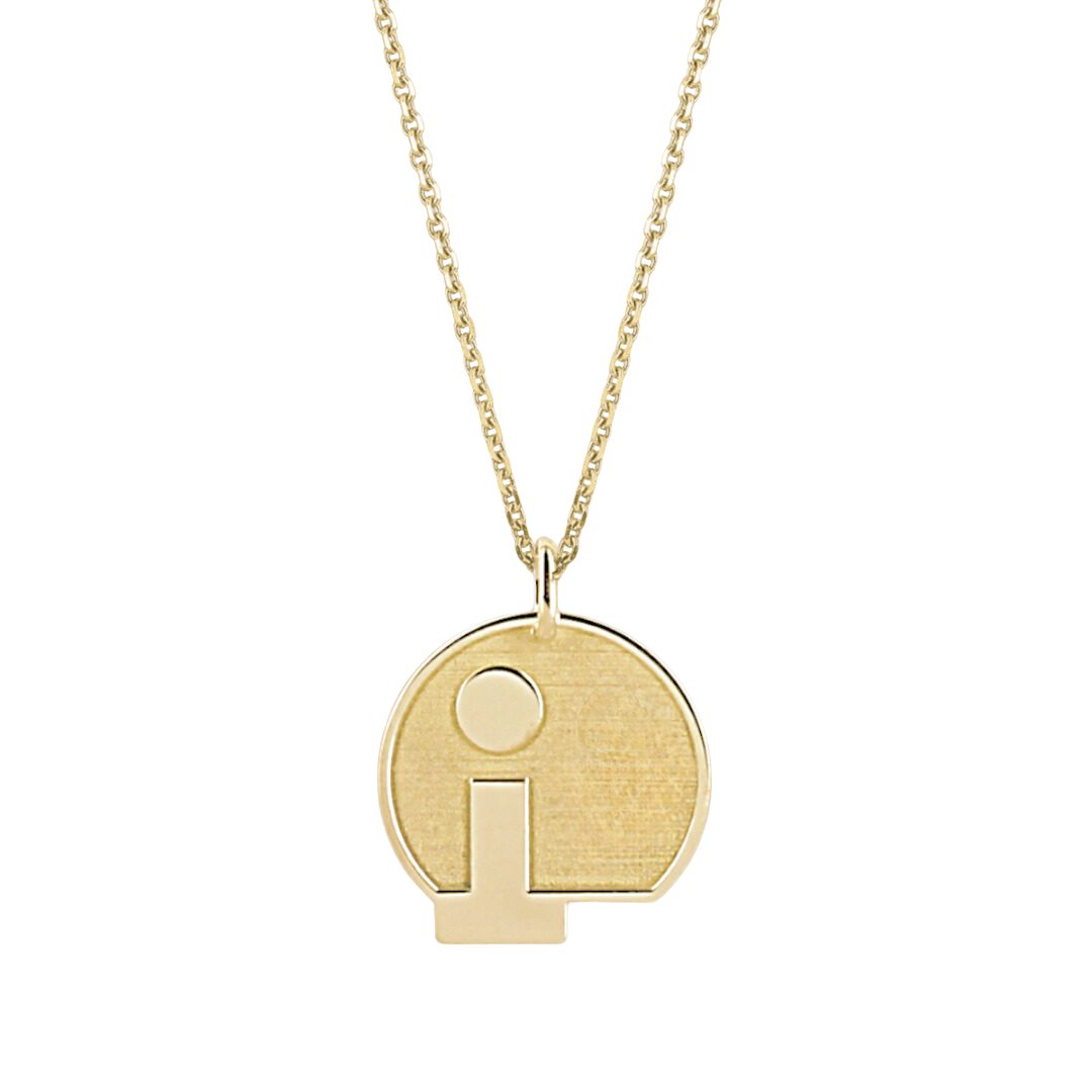 Pendentif lettre I or 18 carats OR JAUNE