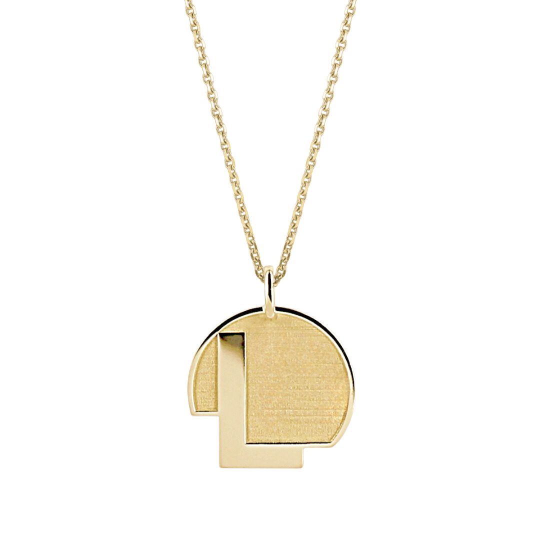 Pendentif lettre L or 18 carats OR JAUNE