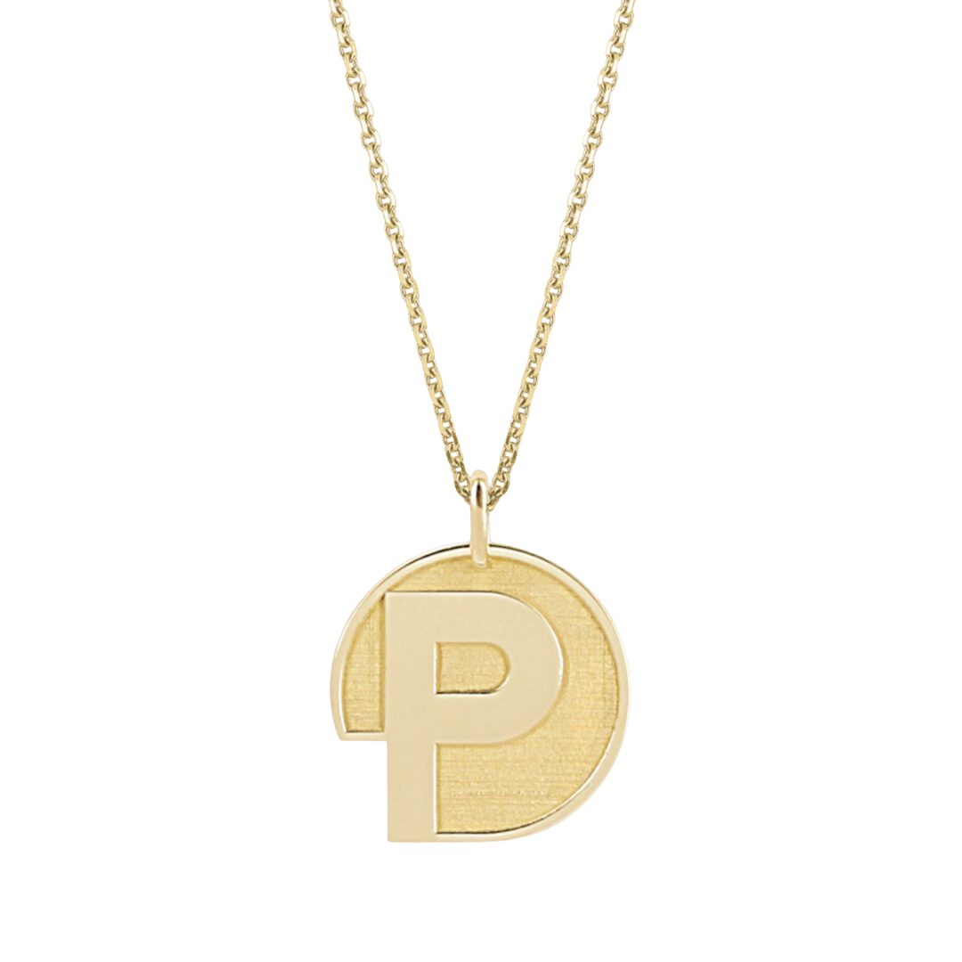 Pendentif lettre P or 18 carats OR JAUNE