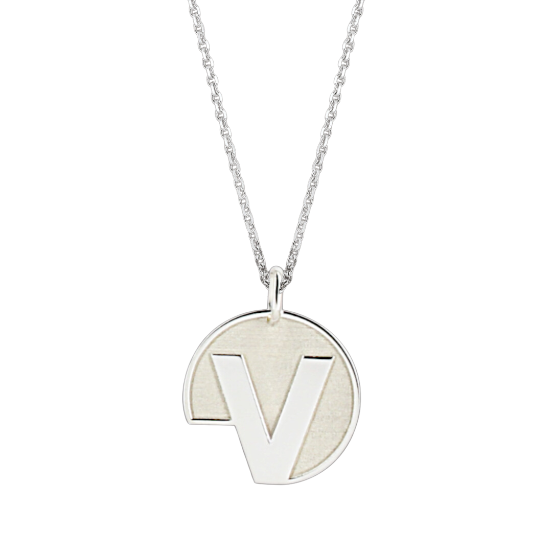 Pendentif lettre V or 18 carats Pendentif lettre V argent 925 rhodié.png