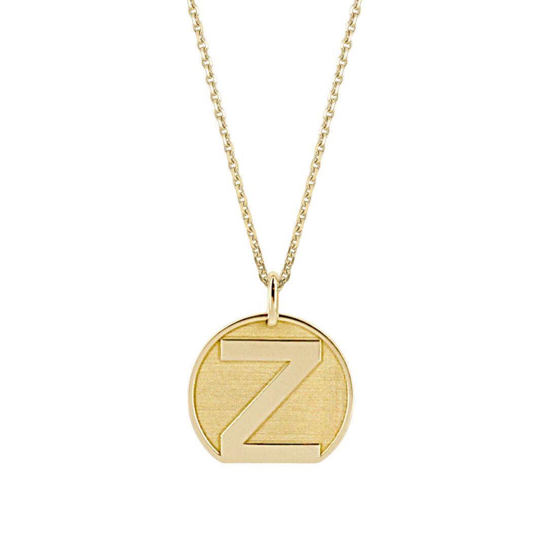 Pendentif lettre Z or 18 carats OR JAUNE