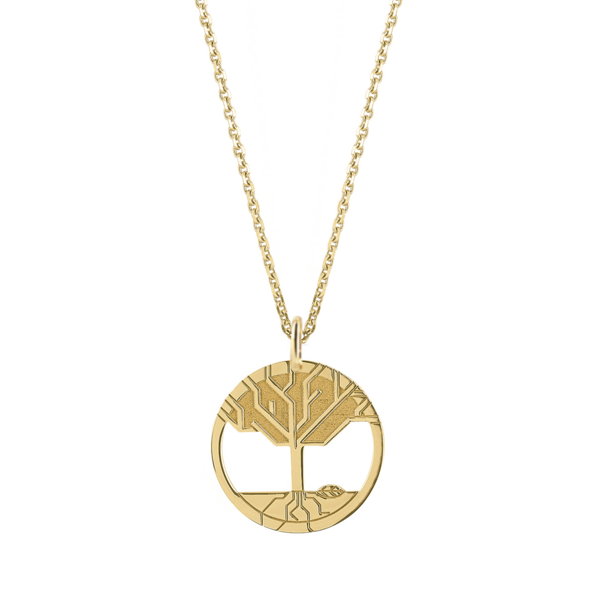 pendentif arbre de vie en or jaune 18 carats