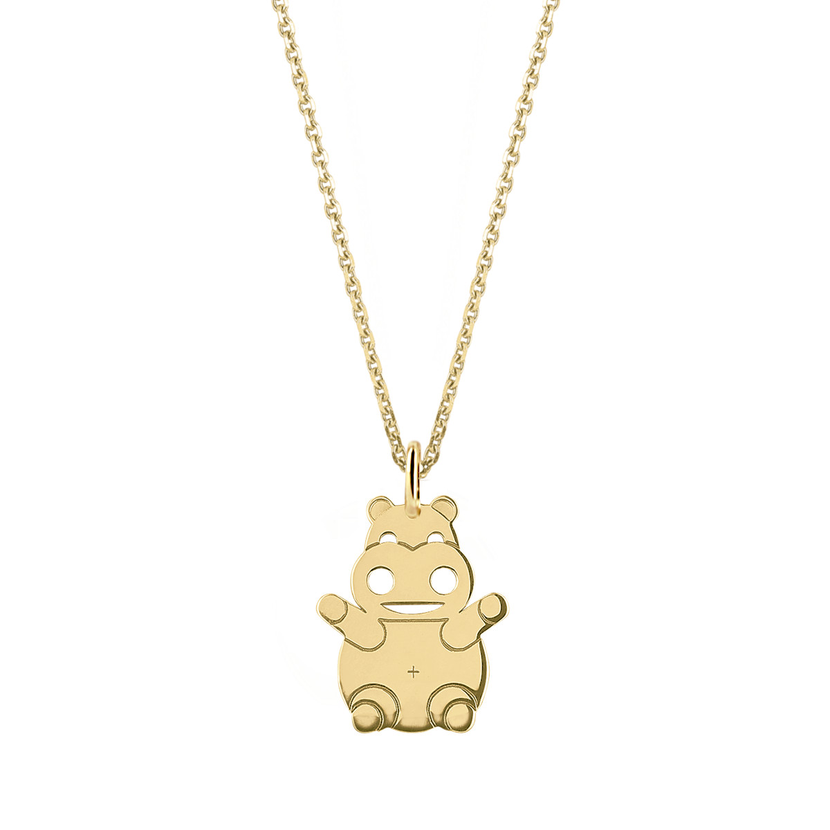 pendentif hippo en or jaune 18 carats