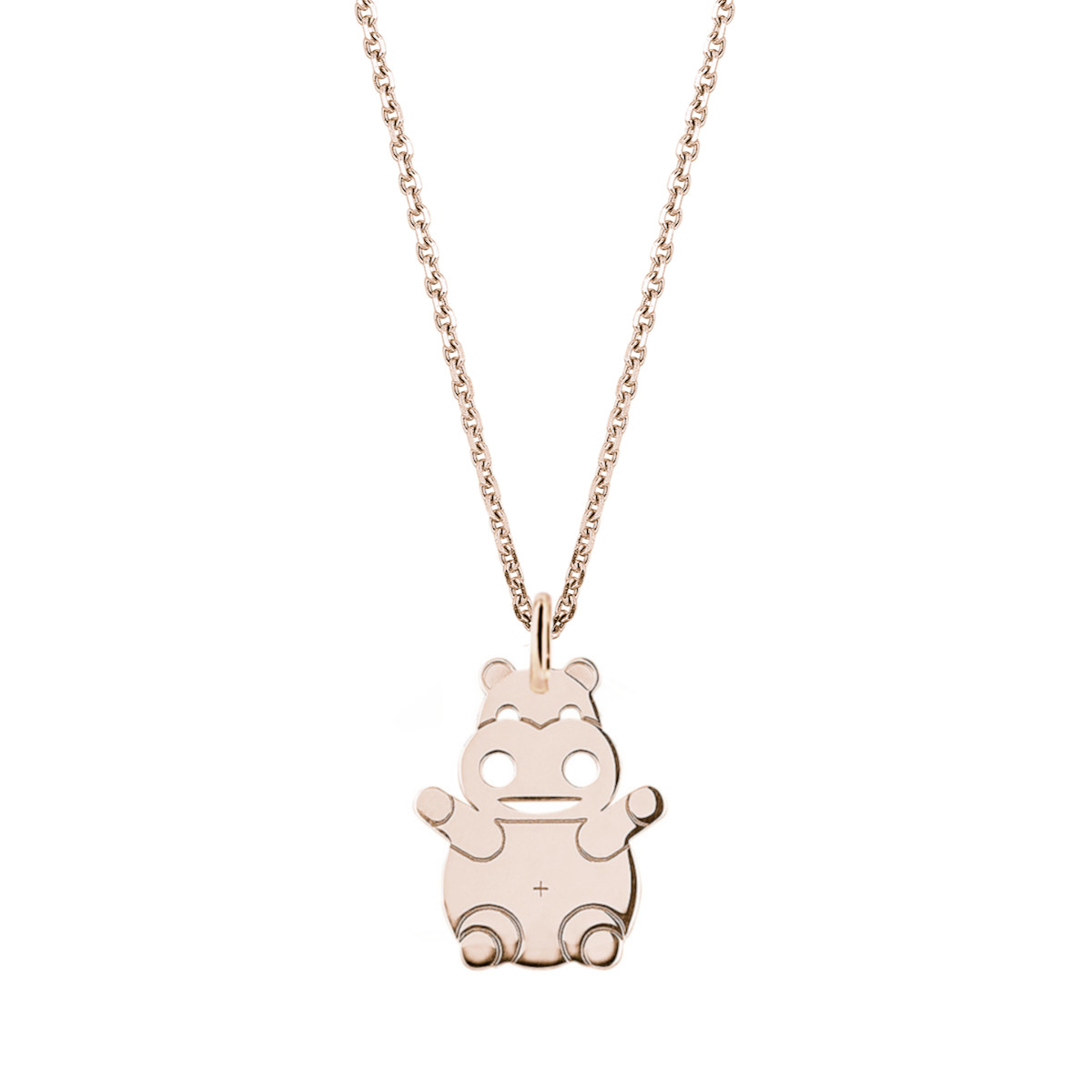 pendentif hippo en or rose 18 carats