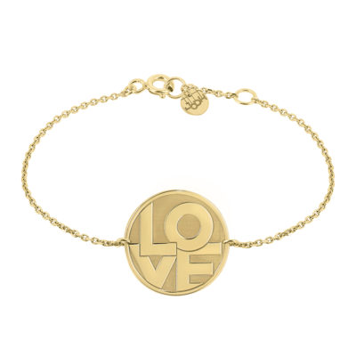 bracelet chaine LOVE or jaune