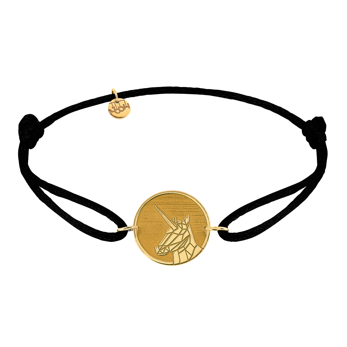 bracelet cordon licorne or jaune 18 carats