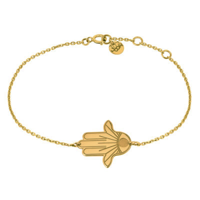 bracelet chaine main de fatma or jaune