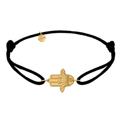 bracelet cordon main de fatma or jaune