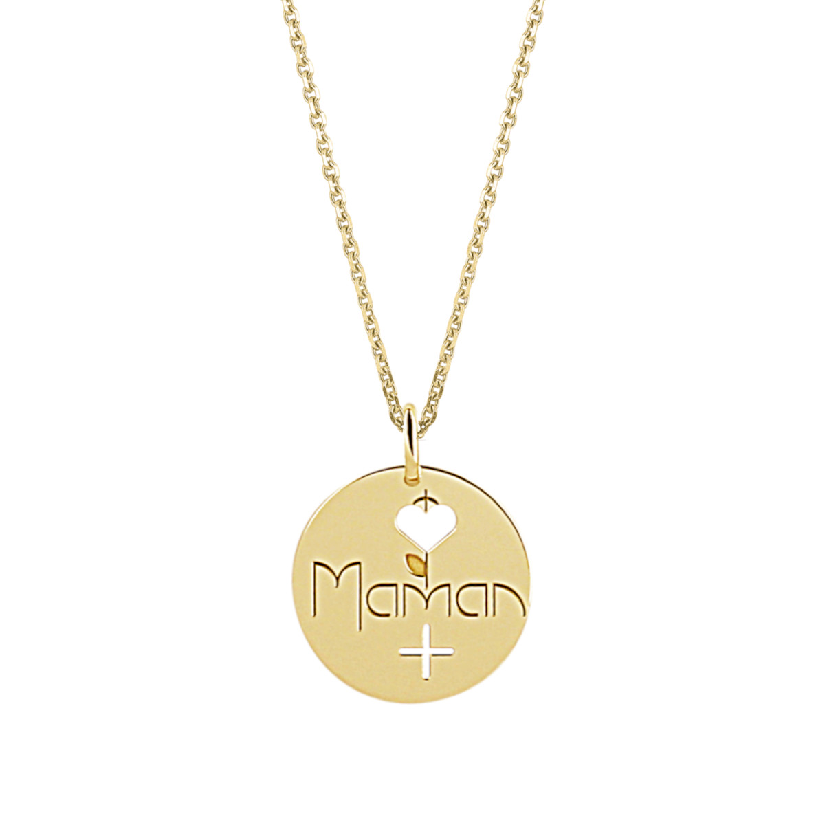 pendentif maman or jaune 18 carats