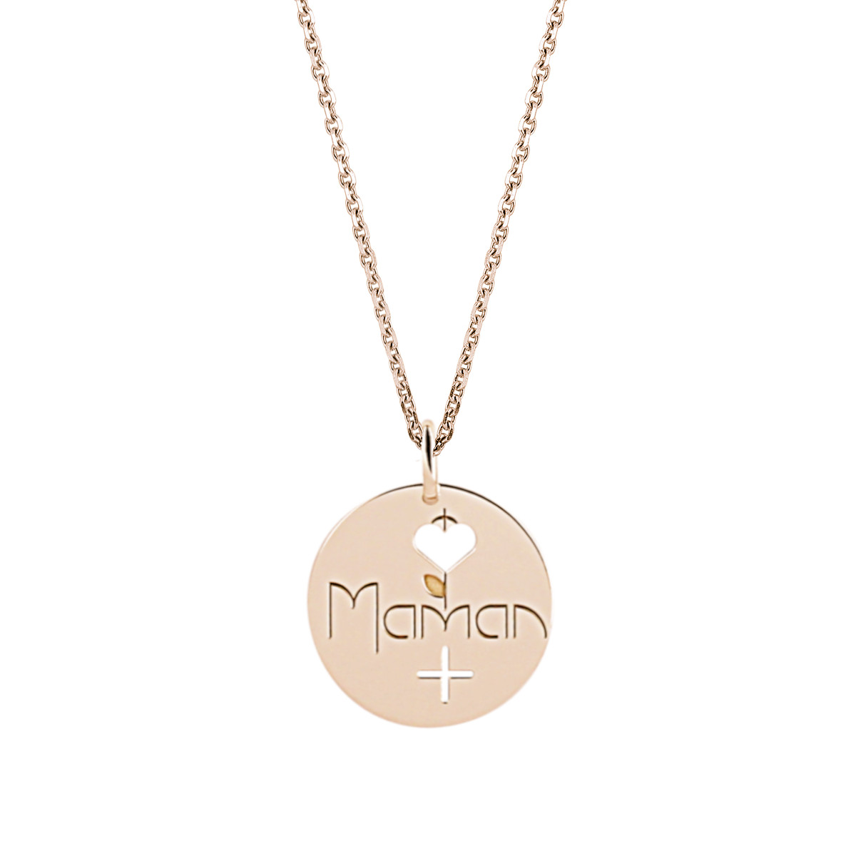 pendentif maman or rose 18 carats