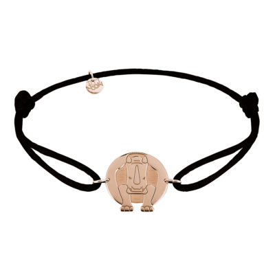 bracelet cordon rhino or rose