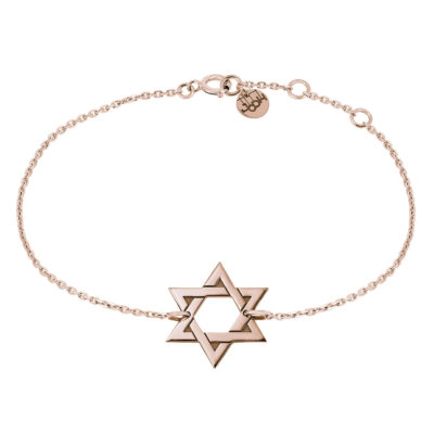 bracelet chaine étoile de david