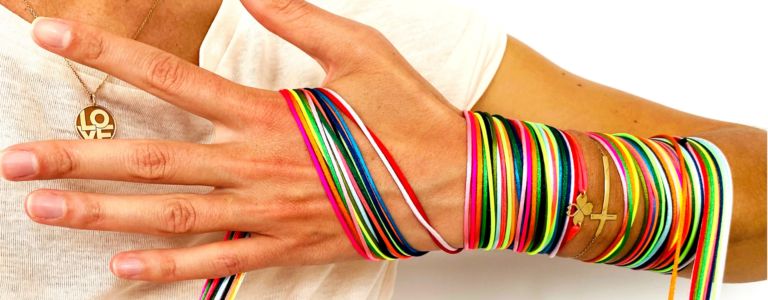 bracelets cordon couleurs