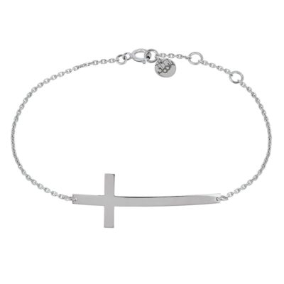 bracelet chaîne croix arquee grande