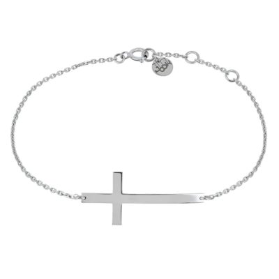 bracelet chaîne croix arquee petite