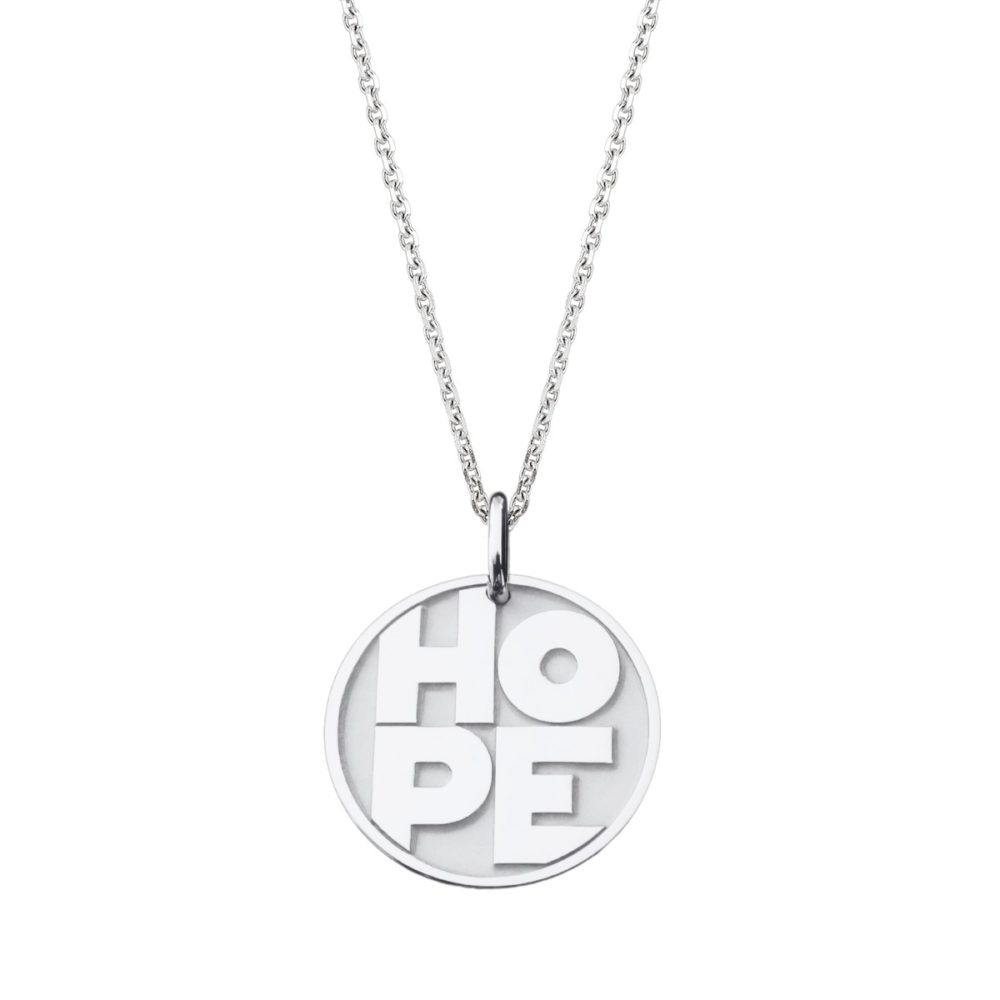 pendentif medaille hope, espoir